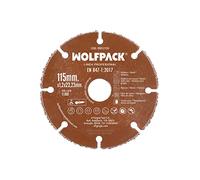 WOLFPACK LINEA PROFESIONAL Disco Corte Madera/Plastico Ø 115 mm. Filo De Carburo De Tungsteno