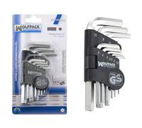 Wolfpack linea profesional - juego llaves allen 9 piezas