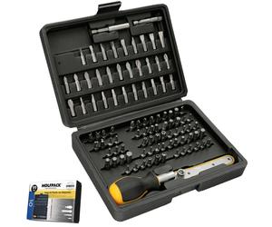 Wolfpack linea profesional juego puntas con destornillador 1/4' 99 pzs