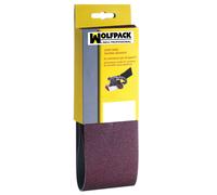 WOLFPACK LINEA PROFESIONAL Lija recambio banda 75x457 mm. grano 60 (3 Piezas)