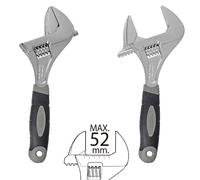 WOLFPACK LINEA PROFESIONAL Llave Ajustable Gran Apertura 52 mm. medida 10""
