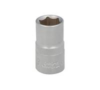 WOLFPACK LINEA PROFESIONAL Llave Vaso 1/2" Hexagonal 15 mm. Perfil de 6 caras. Acero Cromo Vanadio, Aristas Redondas