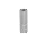 WOLFPACK LINEA PROFESIONAL Llave Vaso 1/4" Hexagonal Larga 12 mm. Perfil de 6 caras. Acero Cromo Vanadio, Aristas Redondas