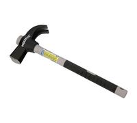 WOLFPACK LINEA PROFESIONAL Martillo Uña Mango Fibra Vidrio Mango Fibra Vidrio Con Empuñadura Antideslizante. 600 Gramos 33 cm.