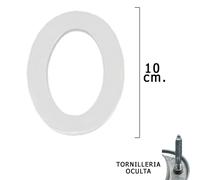 Wolfpack linea profesional - numero metal '0' plateado mate 10 cm. con