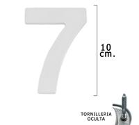 Wolfpack linea profesional - numero metal '7' plateado mate 10 cm. con