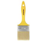 WOLFPACK LINEA PROFESIONAL Paletina Profesional Cerda Blanca Ancho 70 mm. Cerdas Naturales Mango Plastico Ergonomico, Brocha Pintor, Pincel Pintura
