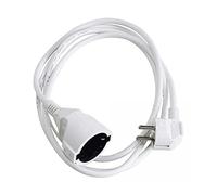 WOLFPACK LINEA PROFESIONAL Prolongador Cable Electrico 5 Metros. Alargadera 16 A. 3500 W. Conexión Sucko 3 Polos + Tierra. Color Blanco