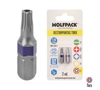 Wolfpack linea profesional puntas destornillador torx 25 inviolable (2