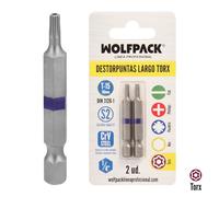 Wolfpack linea profesional puntas largas destornillador torx t15 (2 pi