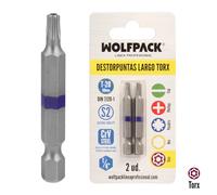 Wolfpack linea profesional puntas largas destornillador torx t20 (2 pi