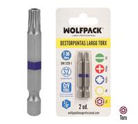 Wolfpack linea profesional puntas largas destornillador torx t30 (2 pi