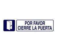 WOLFPACK LINEA PROFESIONAL - Rotulo Adhesivo 250x63 mm. Por Favor Cierre Puerta