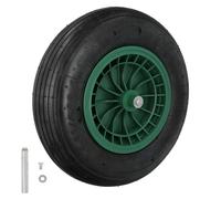 WOLFPACK LINEA PROFESIONAL Rueda Carretilla Neumatica Para Carretilla Obra/Jardin Llanta Plastico Eje Ø 20 mm. Rueda Carretilla Jardin, Carro Invernadero