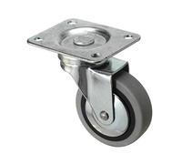 WOLFPACK LINEA PROFESIONAL Rueda Industrial Goma Gris Placa 40 mm.