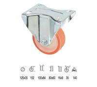 Wolfpack linea profesional rueda industrial poliuretano fija