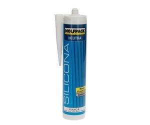 Wolfpack linea profesional - silicona neutra blanca 310 cm³.