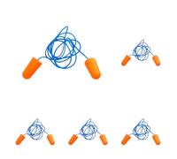 WOLFPACK LINEA PROFESIONAL Tapón Espuma Para Oídos 2 Tapones Con Cordon Snr 31Db Trabajar, Dormir, Estudiar, Leer, Viajar, Ronquidos, Proteccion Auditiva (Paquete de 5)