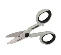 WOLFPACK LINEA PROFESIONAL Tijeras Electricista 140 mm. Mango TPR No tension. Hojas Acero Inoxidable, Ergonomicas, Tijeras Cortar Cable, Pelacables