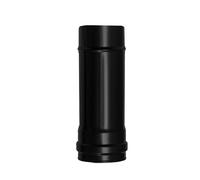 Wolfpack tubo de estufa pellet acero vitrificado negro ø 80 mm. longitud 25 cm. estufas de leña, chimenea, alta resistencia,