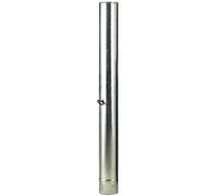 Wolfpack tubo estufa acero galvanizado ø 110 mm, ideal estufas de leña, chimenea, alta resistencia, conducto humos. con llave