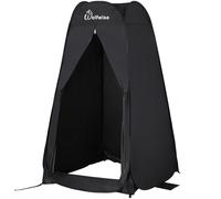 Wolfwise Tienda De Campaña Pop Up, Tiendas Instantáneas Carpas Vestidor Vestuario Espacioso para Camping, Ciclismo, Baño, Ducha, Playa, Ancho 40" (101 cm), Alto 75" (190 cm), Negro