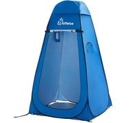 WolfWise Tienda Ducha Portatil, Camping Refugio Solar Pop Up Tiendas instantáneas, Carpas Vestidor Vestuario Espacioso para Ciclismo, Baño, Ducha, Playa,Ancho 47" (120 cm),Alto 83" (210 cm), Azul