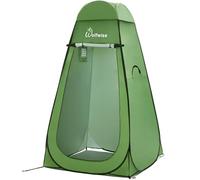 WolfWise Tienda Ducha Portatil, Camping Refugio Solar Pop Up Tiendas instantáneas, Carpas Vestidor Vestuario Espacioso para Ciclismo, Baño, Ducha, Playa,Ancho 47" (120 cm),Alto 83" (210 cm), Verde