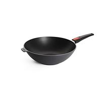 Woll Diamond Lite - Wok y sartén mezcladora, inductiva, diámetro 32 cm, 10 cm de alto, apto para todo tipo de cocinas, aluminio fundido, revestimiento antiadherente, apto para horno, antracita