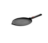 Woll Diamond Logic XR - Sartén para crepas, inductiva, diámetro de 26 cm, con mango extraíble, apta para todo tipo de fuegos, aluminio, apto para horno, color negro