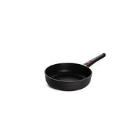 Woll Eco Lite - Sartén alta (inductiva, diámetro de 24 cm, 7 cm de alto, con mango extraíble, apta para todo tipo de fuegos, aluminio fundido 100% reciclado), color negro
