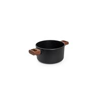 Woll Eco Logic QXR - Olla de 20 cm de diámetro, 12 cm de alto, 3 litros, con 2 asas laterales de madera, apta para todo tipo de cocinas, sin PFAS, revestimiento antiadherente, aluminio fundido, apto