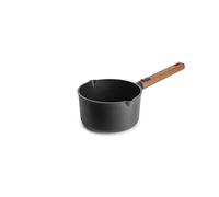 Woll Eco Logic QXR - Olla para salsa inductiva, diámetro de 18 cm, 10 cm de alto, 2,0 litros, con mango de madera sostenible extraíble, apta para todo tipo de cocinas, sin PFAS, revestimiento