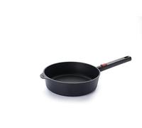 Woll Eco Logic QXR - Sartén de hierro fundido (inductiva, diámetro de 24 cm, 7 cm de alto, con mango extraíble, apta para todo tipo de cocinas, sin PFAS, revestimiento antiadherente, aluminio fundido,