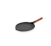Woll Eco Logic QXR - Sartén para crepes (inductiva, 26 cm de diámetro, con mango de madera sostenible extraíble, apta para todo tipo de cocinas, sin PFAS, revestimiento antiadherente, aluminio