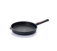 Woll Eco Logic QXR - Sartén plana de hierro fundido (inductiva, diámetro de 28 cm, 5 cm de alto, con mango extraíble, apta para todo tipo de cocinas, sin PFAS, revestimiento antiadherente, aluminio