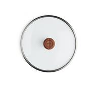 Woll Eco Logic QXR - Tapa de cristal de seguridad, redonda, con botón de tapa de madera (24)