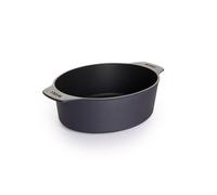 WOLL – Sartén de hierro fundido Diamond Lite, 27x22 cm, 3,0 litros, con tapa de vidrio y mangos de silicona