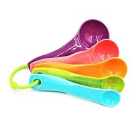 WOLMIK Juego de cucharas medidoras de gramos, coloridas con diferentes capacidades, herramienta para líquidos y sólidos, cuchara dosificadora para horneado