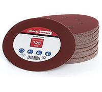 Woltersberger® 50 piezas Papel de lija de 125 mm | Papeles de Lija Abrasivos con 8 Agujeros para Lijadora Excéntrica | grano P220 rojo | para un lijado óptimo, versátil