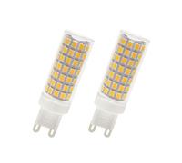 WOLTHID Bombilla LED G9 9W 220V Ac Blanco Natural 4000K Ángulo de haz de 360° G9 Luz LED T4 Base Bi-pin para lámpara de araña Iluminación de gabinete colgante, 9W-2PCS, Blanco natural
