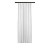 WOLTU Cortina Opaca, el cordón el Sombreado Cortinas de Luz para la Entrada Principal Dormitorio 135x245 cm Blanco (1 Pieza)
