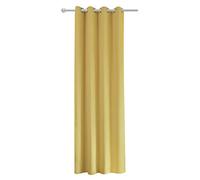 WOLTU Cortinas Opacas con Ojales, 135x225cm, Amarillo