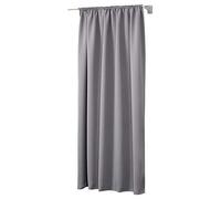 WOLTU Cortinas Opacas Gruesas con cordón, 135x225cm, Gris Oscuro