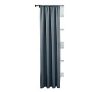 WOLTU Cortinas Opacas Gruesas con cordón, 135x245cm, Gris
