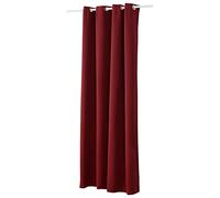 WOLTU Cortinas para Cortinas Opacas con Ojales Pesadas Cortinas Oscuras 135x245 cm, 1 Pieza Burdeos