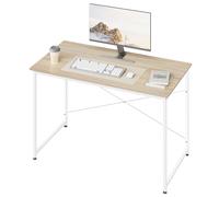 WOLTU Escritorio de Trabajo, Mesa de Ordenador, Roble Claro + Blanca