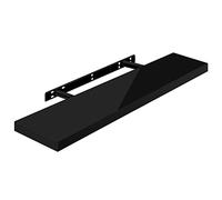 WOLTU Estante de Pared, Balda Flotante, Estante Colgante para Libros CDs DVDs, Estanteria de Libros de Madera, 90x22,9x3,8cm, Negro, RG9481sz