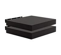 WOLTU Estanteria Pared Flotante, Juego de 2 Estante de Madera de MDF, para Salón, Cocina, Pasillo, Negro RG9372sz-2