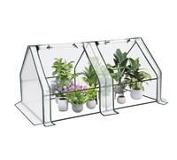 WOLTU Invernadero de Invierno PE, Tela Reforzada, Blanco, 180x90x90cm | PE 140g/m²; Tubo de Acero; Enrollables; Estructura; Jardín